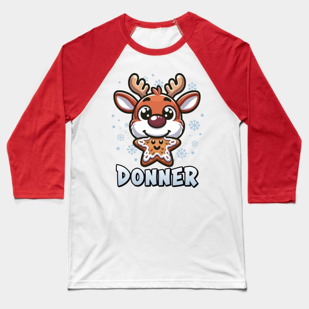 Santa’s Reindeer Donner Xmas Group Costume Baseball T-Shirt by Graphic Duster